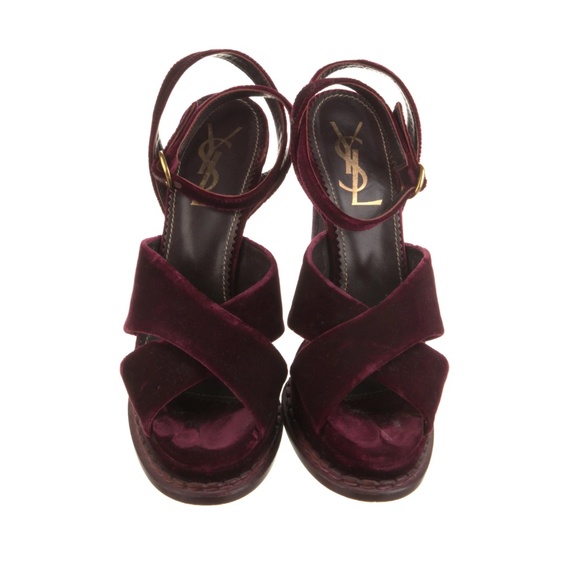 Yves Saint Laurent Velvet Slingback Heels size 38
